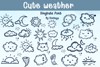Cute Weather Font for Stylish Forecast Designs