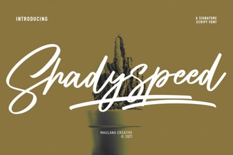 Shadyspeed Script Font for Creative Design Projects
